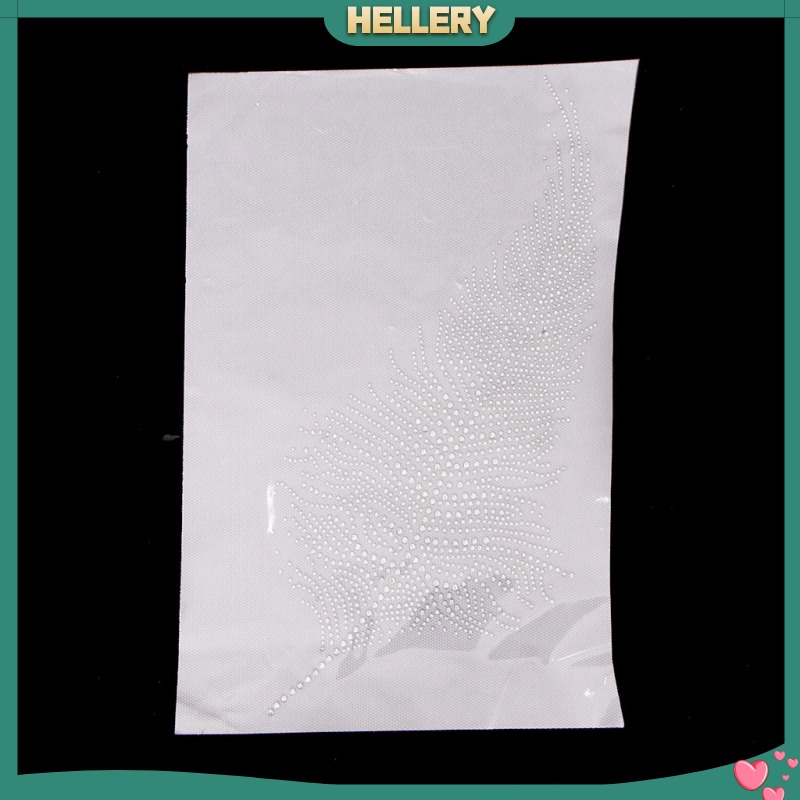 Miếng Dán Ủi Quần Áo Hình Lông Vũ Đính Đá 9.45 &quot;