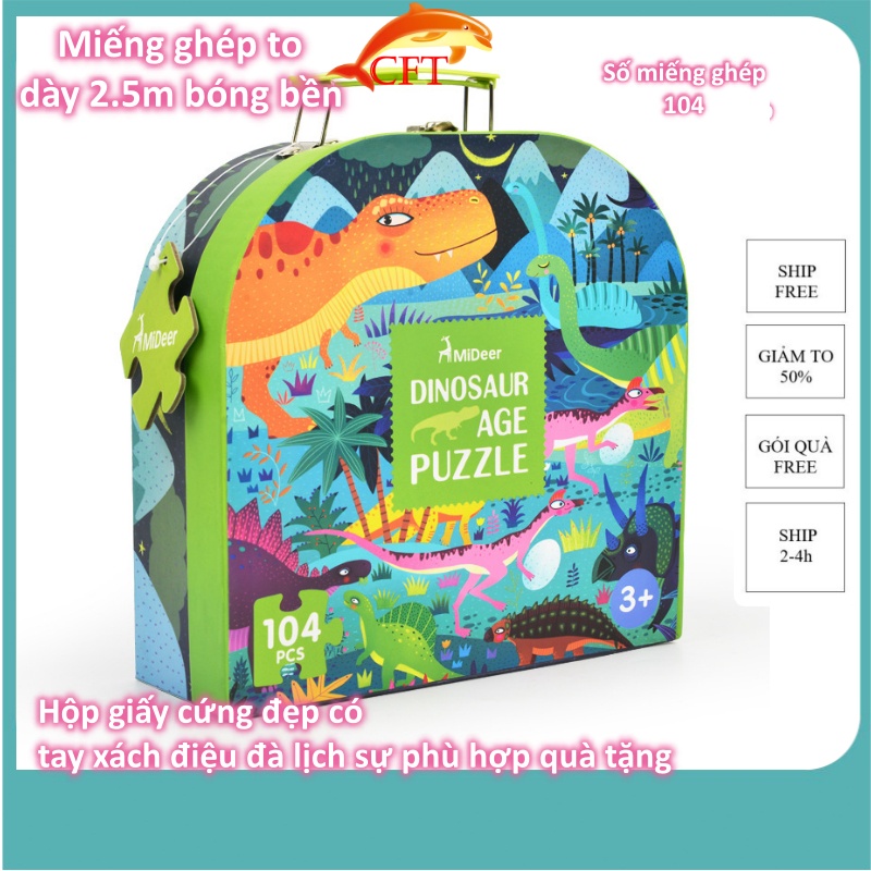 Xếp Hình Cho Bé Từ 4 Tuổi Bộ Ghép Hình  Puzzle Mideer 100 Mảnh Cao Cấp 6 Mẫu