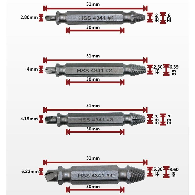 Bộ 4 đầu vặn vít gẫy HSS4341