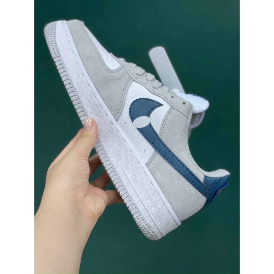 Giày Nike Air Force 1 AF1 móc xanh than nỷ bản cao cấp 1-1 full phụ kiện