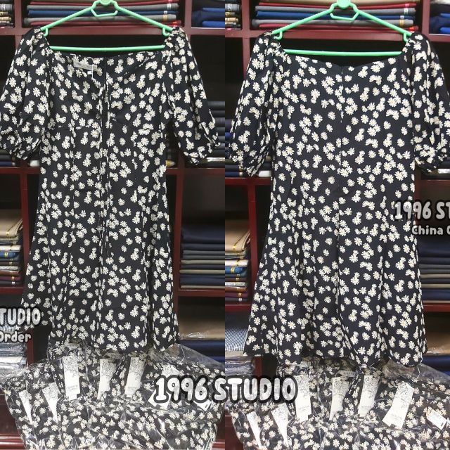 ORDER Váy hoa cúc nhí dáng tay bồng mặc được 2 kiểu có big size có ảnh thật | BigBuy360 - bigbuy360.vn