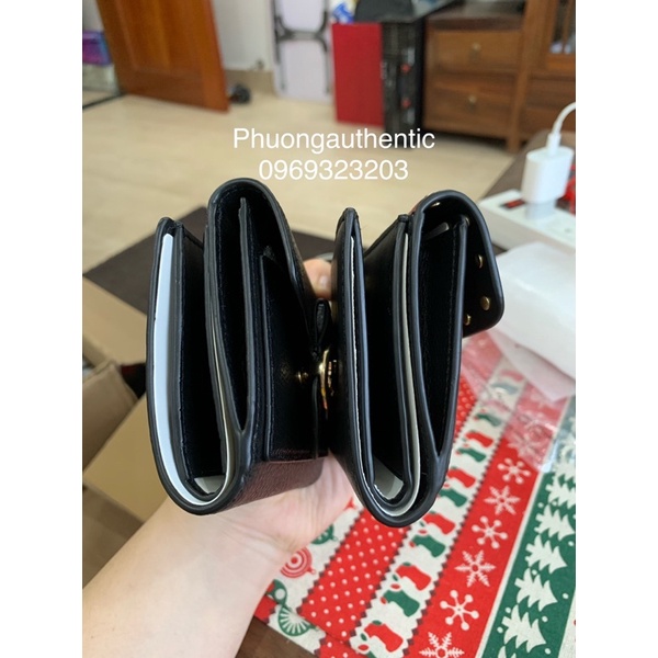 Ví Trifold gập Coach logo ngựa siêu đẹp AUTHENTIC