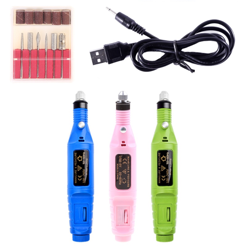 Máy Khoan Móng Tay Chạy Điện Sạc Cổng USB Tiện Dụng Và Bền