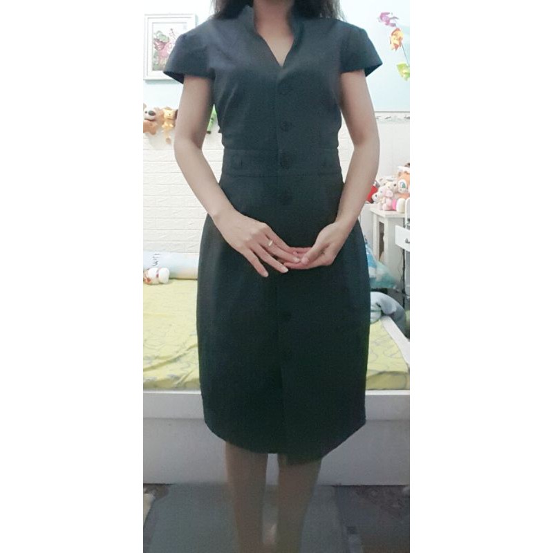 Thanh lý đầm cong so màu xam size L dưới 55kg