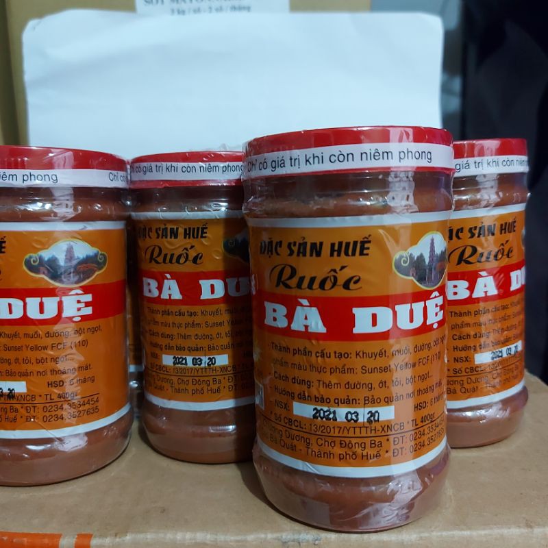 Mắm ruốc Bà Duệ hũ 400g Đặc sản Huế