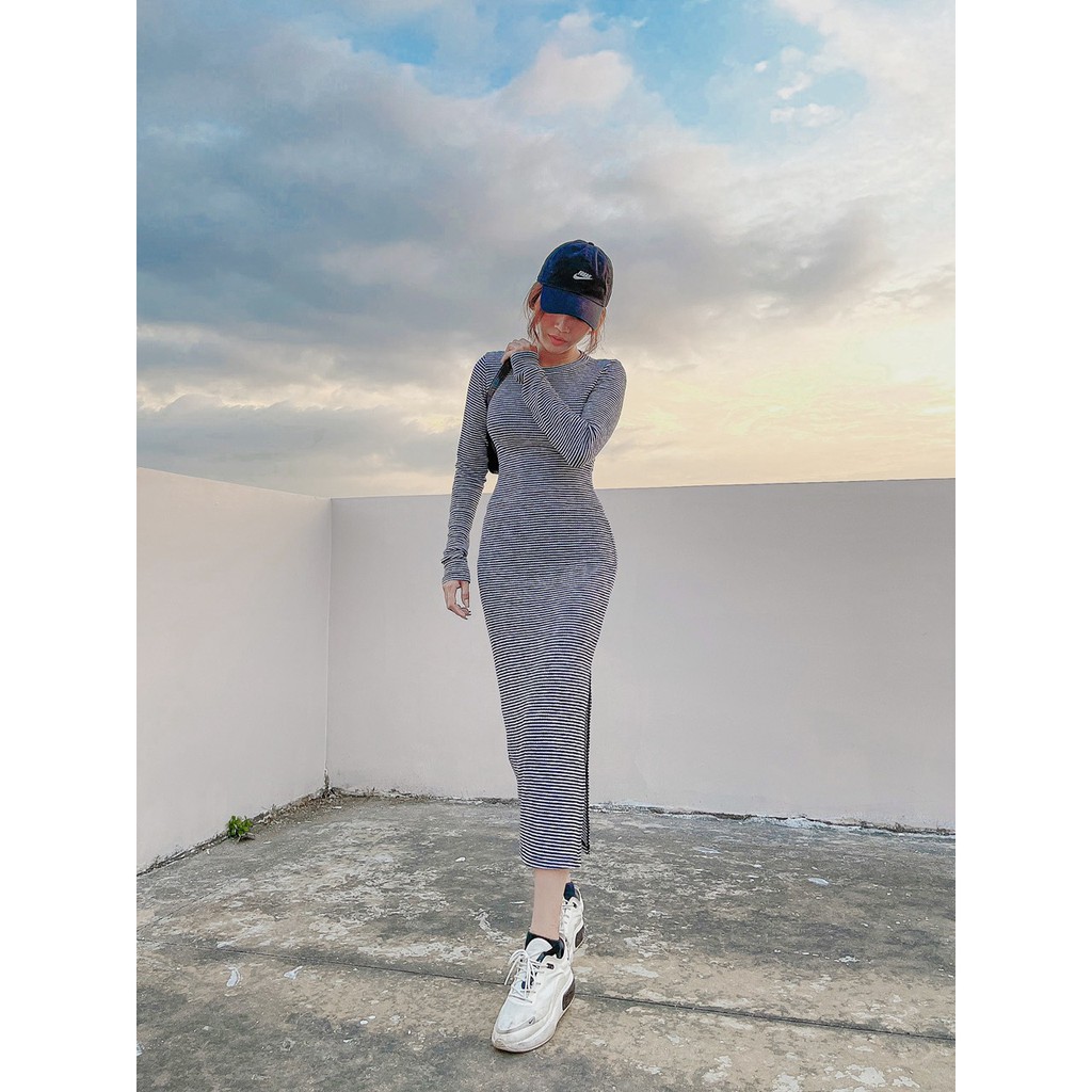 Đầm body Tay Dài Xẻ Bên - YD186290 | BigBuy360 - bigbuy360.vn