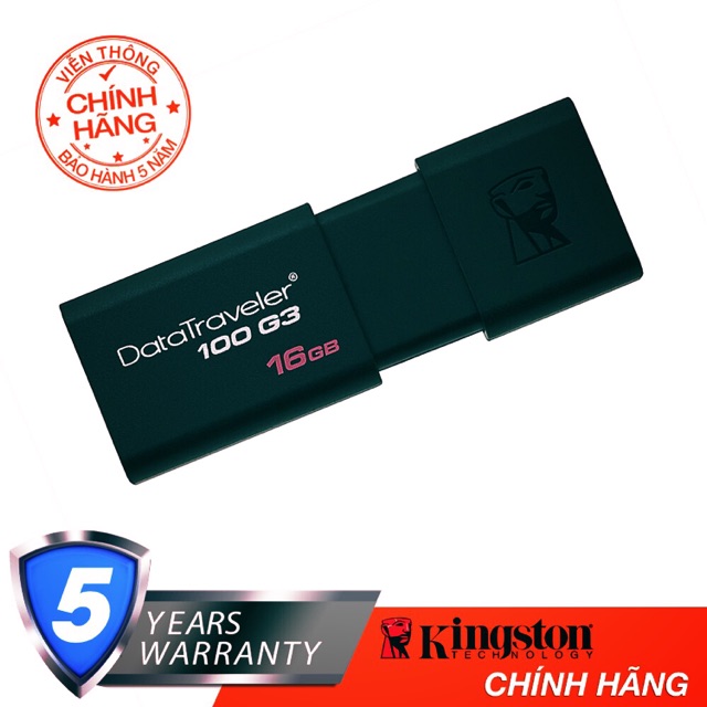 USB 3.0 16GB Kingston DT100G3 - Chính hãng | BigBuy360 - bigbuy360.vn