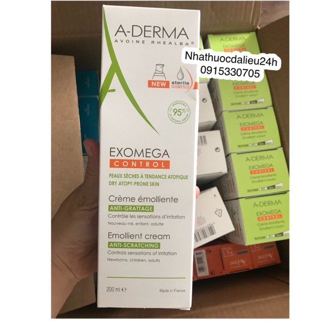Aderma Exomega control 50ml và 200ml kem dưỡng ẩm