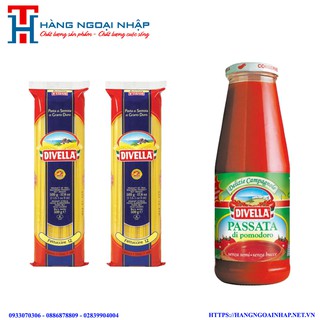 COMBO 2 MÌ Ý SỢI DẸT DIVELLA LINGUINE 14 + 1 SỐT CÀ CHUA PASSATA 680GR