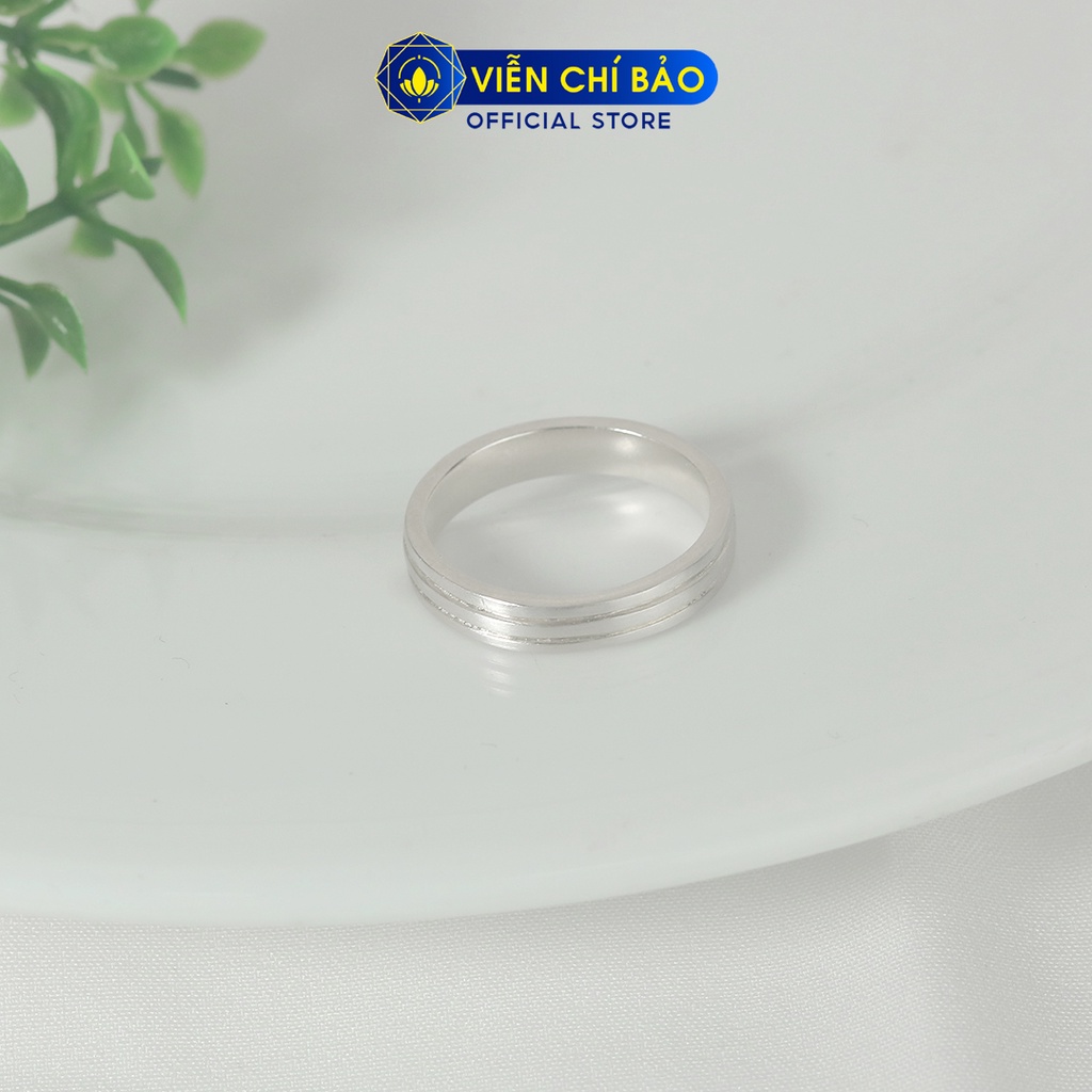 Nhẫn bạc nam nữ Simple love chất liệu bạc 925 thời trang phụ kiện trang sức Viễn Chí Bảo N700446