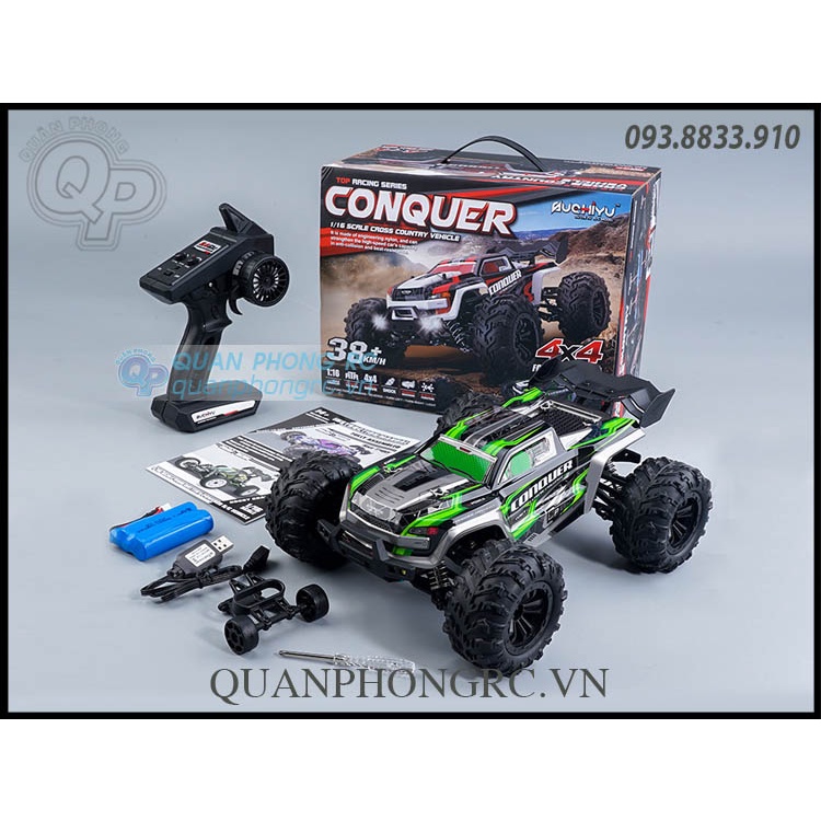 Xe Điều Khiển SCY 16102 CONQUER 1/16 2.4G 4WD High Speed RC Truck Car With Head-up Wheels