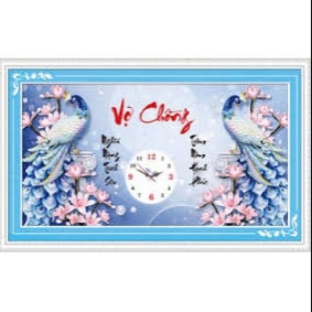 Tranh thêu chữ thập ĐH Vợ Chồng, 88976, 100x55cm chưa thêu