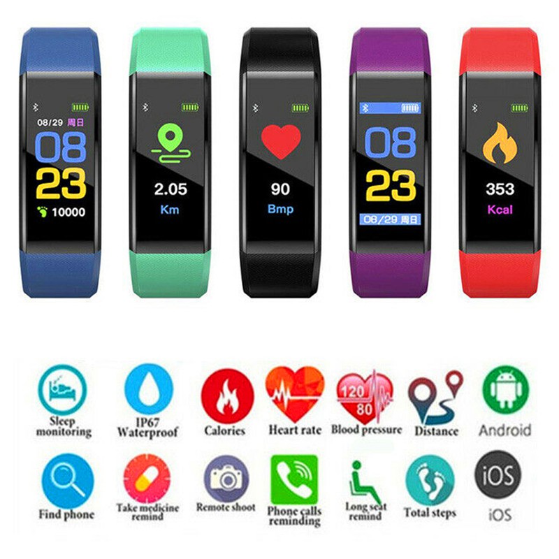 Đồng Hồ Thông Minh Đa Chức Năng Theo Dõi Sức Khoẻ Kết Nối Bluetooth