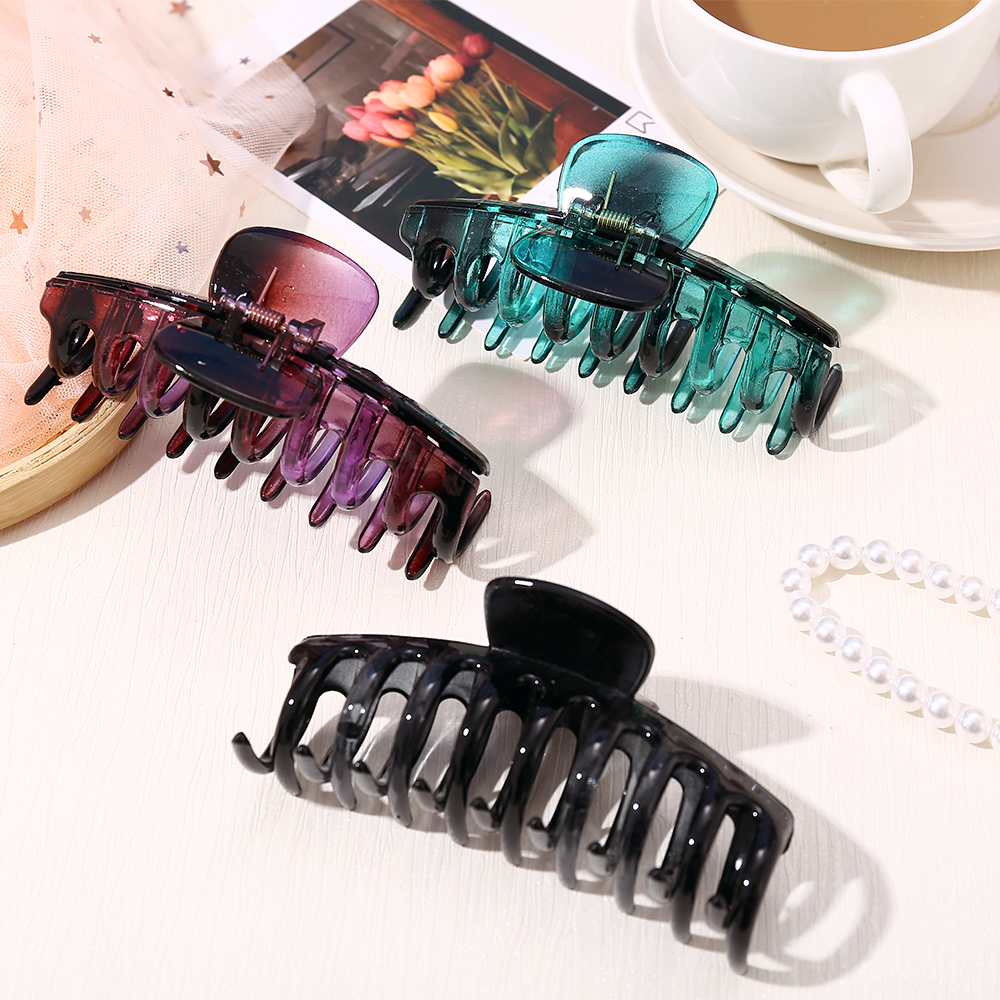 Kẹp tóc càng cua AY loại lớn màu sắc trong suốt tùy chọn phong cách Hàn Quốc cổ điển thanh lịch cho nữ