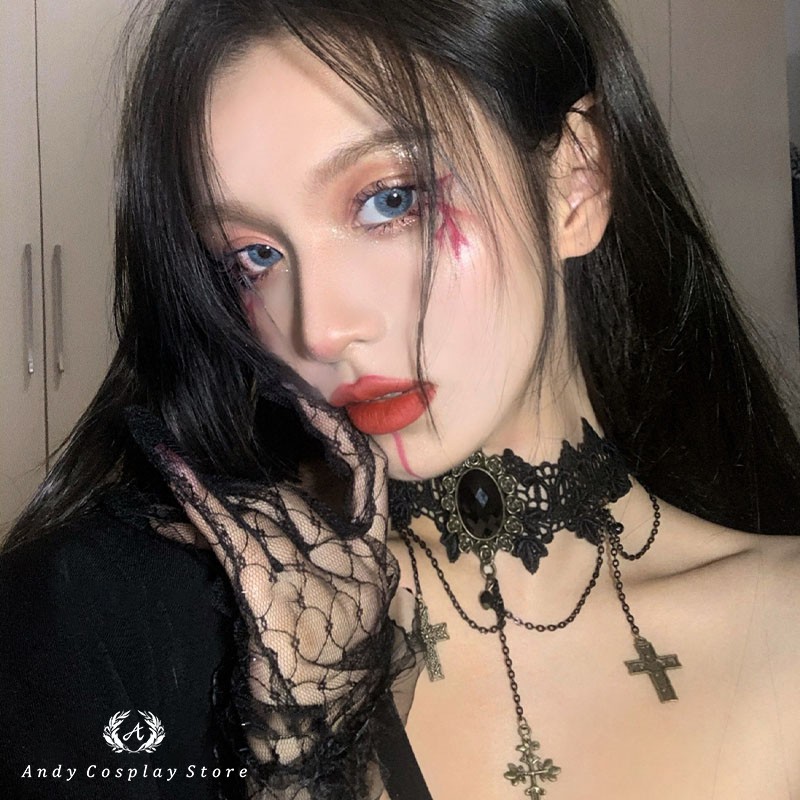 [CÓ SẴN] Găng tay ren tròn thưa viền voan lolita