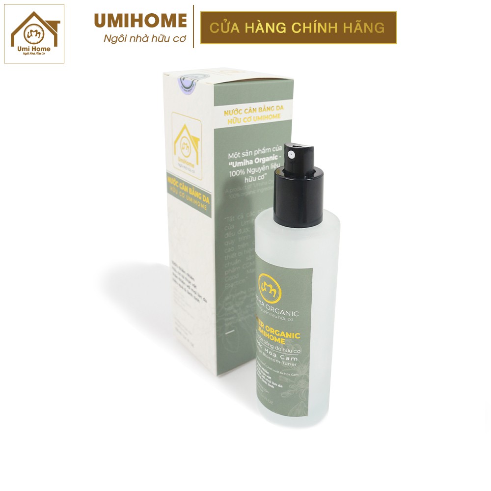 Toner Hoa Cam hữu cơ UMIHOME 50/100ml cấp ẩm dưỡng trắng da hiệu quả