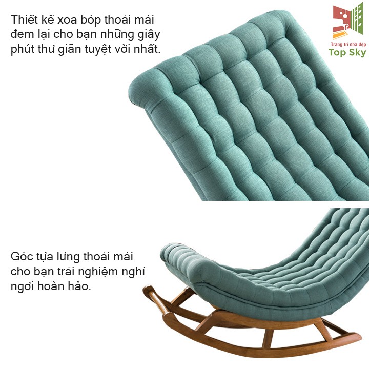 Ghế thư giãn Ghế sofa bập bênh có đôn kèm gối Ghế lười Sofa lười -T157X