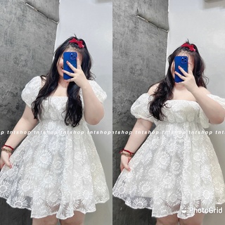 ĐẦM HOA THÊU TAY BỒNG [ TNT SHOP BIGSIZE 60KG 90KG ]