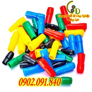 Mũ chụp đầu cos V2.5 [100cái] áo bọc đầu cốt cách điện xanh, đỏ, vàng, đen, xanh lá
