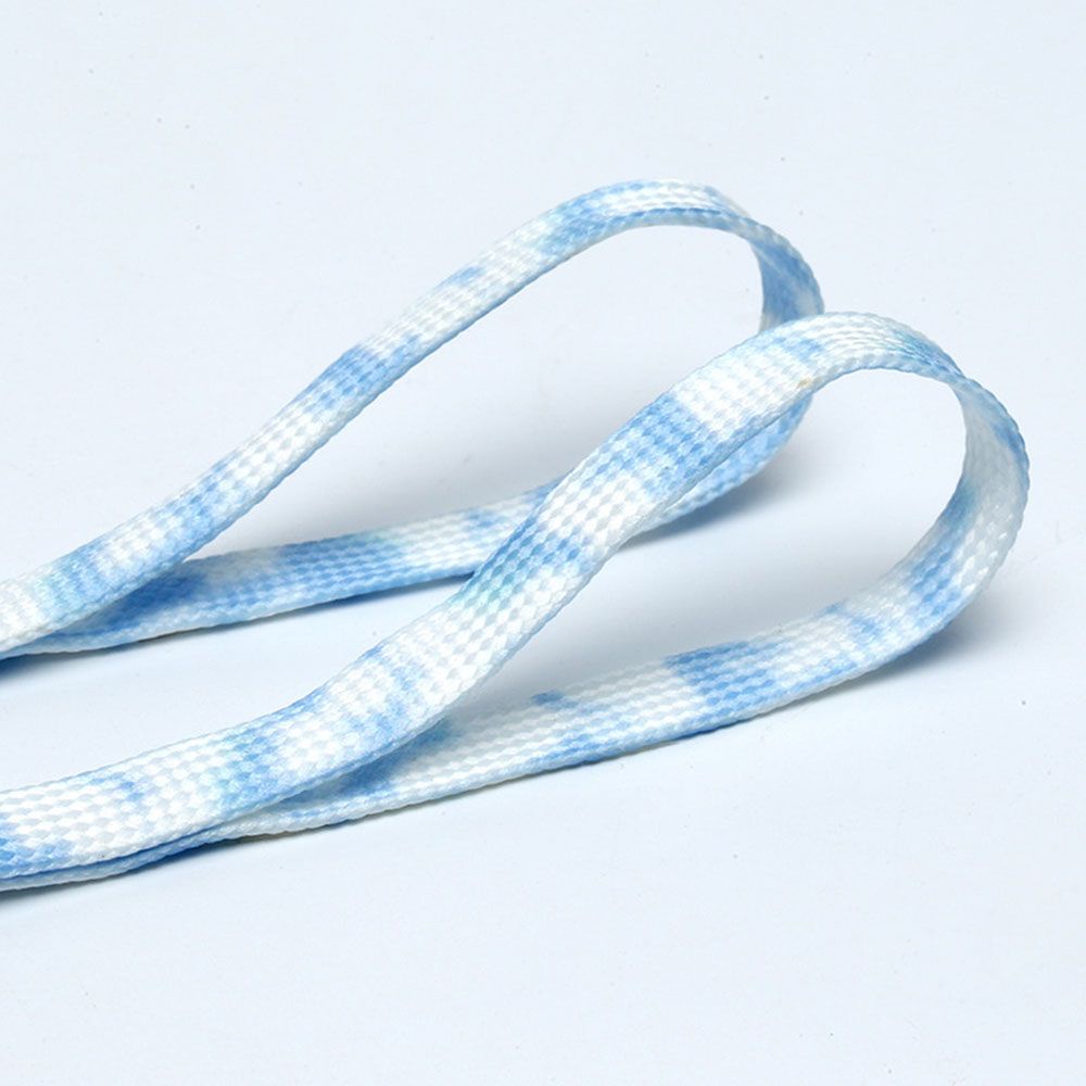 Cặp dây giày thể thao vải canvas dẹt nhuộm màu sắc sáng tạo 9mm 1-1.8m