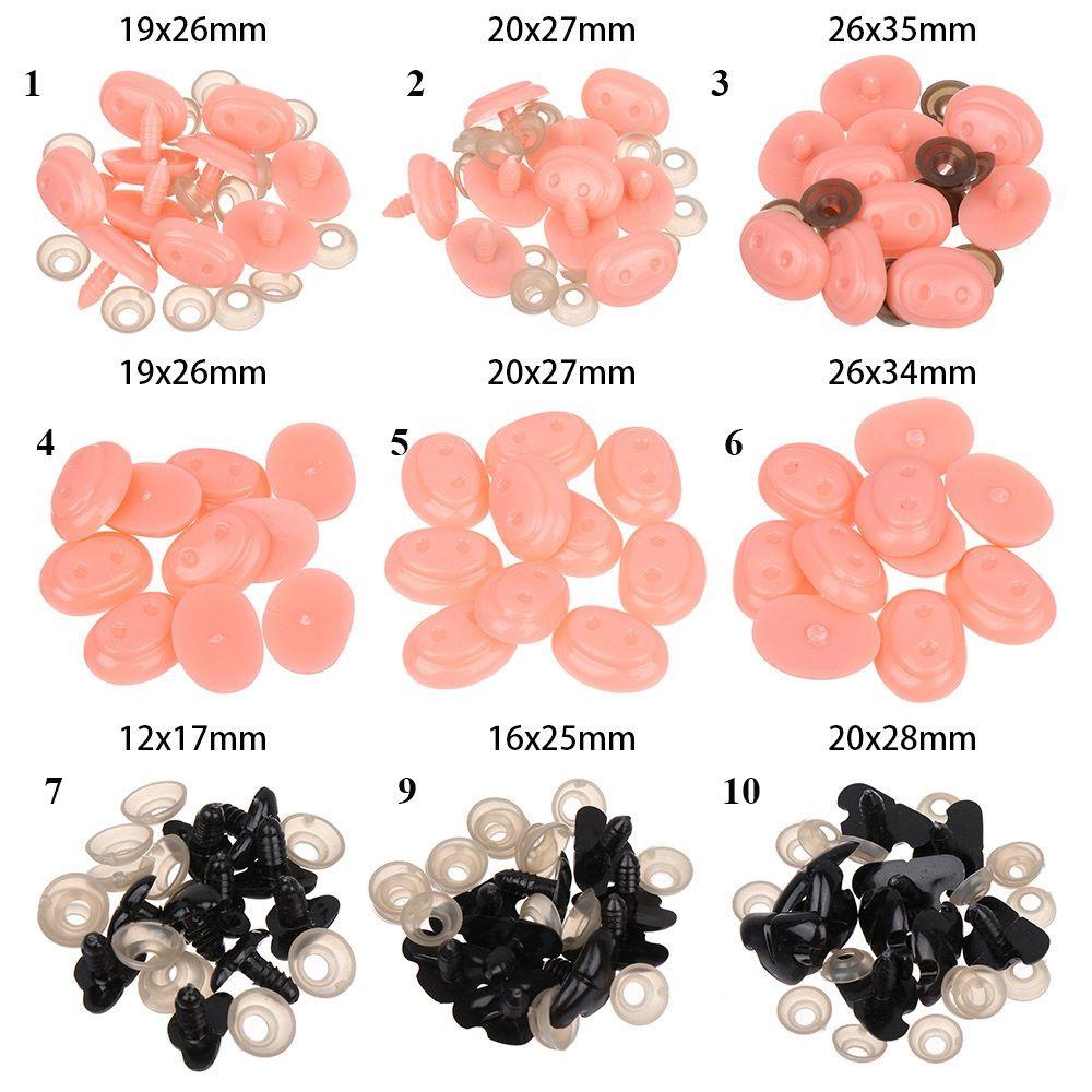 1 10 Mũi Động Vật Nhồi Bông An Toàn Mũi Oval Cho Búp Bê