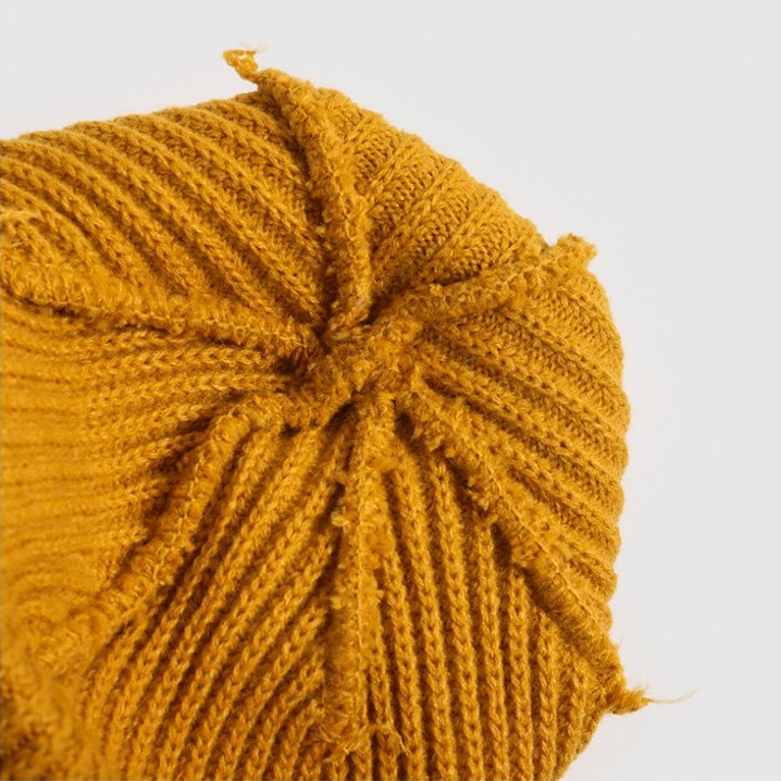 Mũ  dệt kim mềm co giãn thêu hình bướm thời trang mùa đông cho nam và nữ