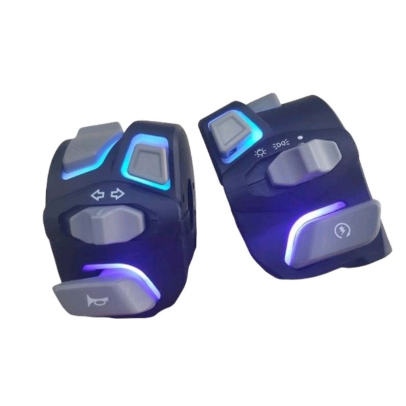 Cùm công tắc Light Master có đèn Led Full chức năng gắn mọi loại xe.
