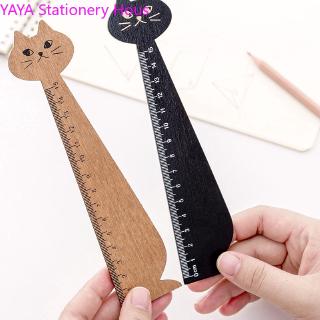 Quy mô 15cm sáng tạo mèo gỗ quy tắc sinh viên công cụ sinh viên vẽ quy tắc trẻ em giải thưởng quy tắc