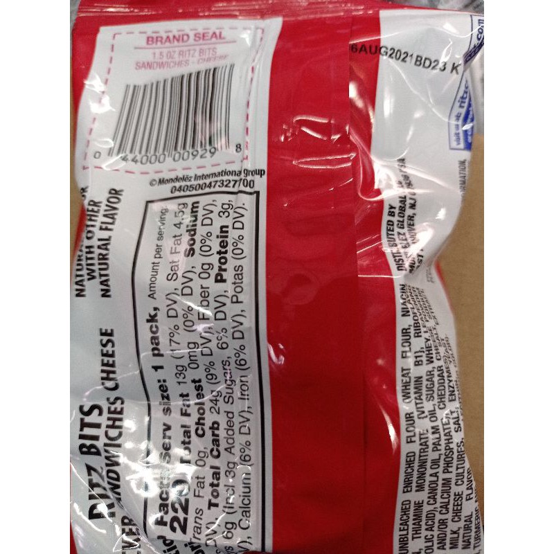 (Date 9/21) Bánh Ritz phô mai mini gói 42g | BigBuy360 - bigbuy360.vn