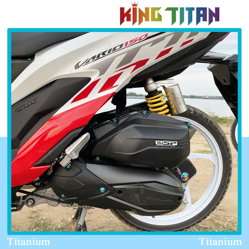 (6) Ốc Titan Gr5 5li15 dù gắn dàn áo dòng xe Winner Sonic Wave Air Blade Sh Vision Lead PCX Raider Satria