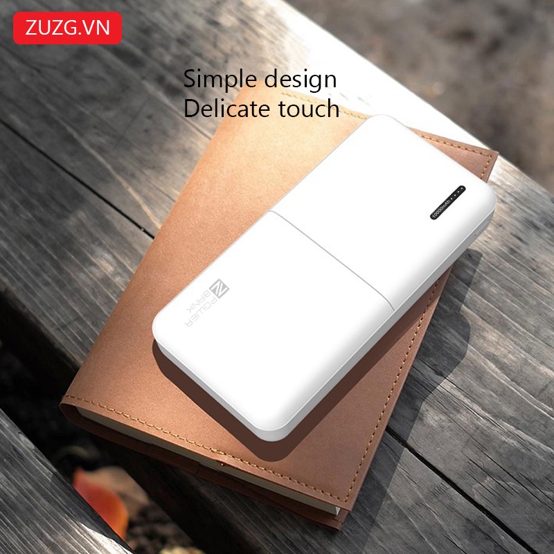 Sạc dự phòng 10000mah mini ZUZG 2 cổng chính hãng J01