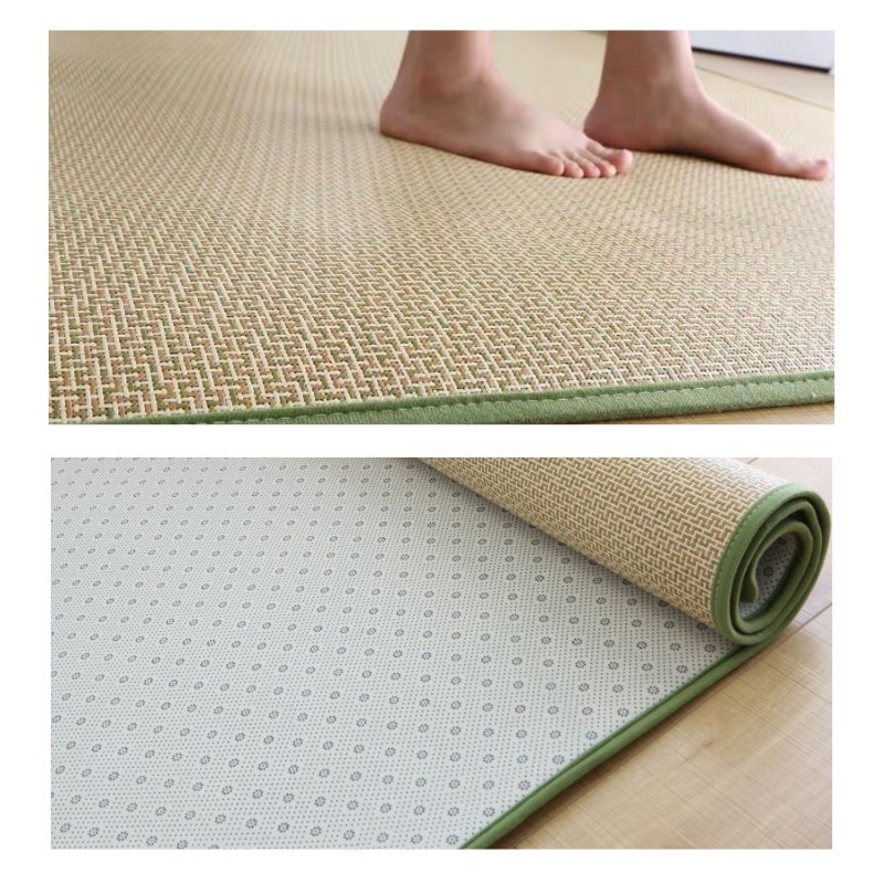 Thảm trải sàn Làm bằng tre tự nhiên thảm trải sàn phòng khách 100x180cmĐẾN180cmx200cm chiếu mây tatami mùa hè dày chống trượt thoáng mát thảm lau chân thảm trải sàn phòng ngủ