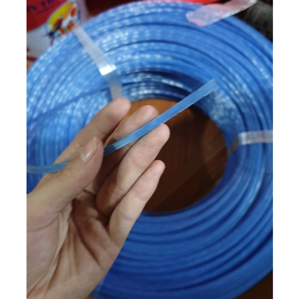 1kg Cước cắt cỏ phạt cỏ màu xanh, dây vuông loại 4ly hàng xuất Thuỵ Điển phạt cực sắc, ngọt cỏ
