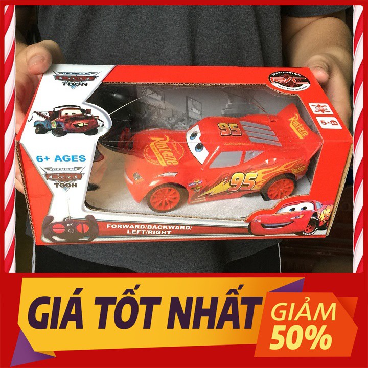 ✅FREESHIP 50K✅ Đồ Chơi Xe MacQueen Điều Khiển Từ Xa Di Chuyển Siêu Tốc, Đèn Pha Sáng, Màu Cam Cao Cấp