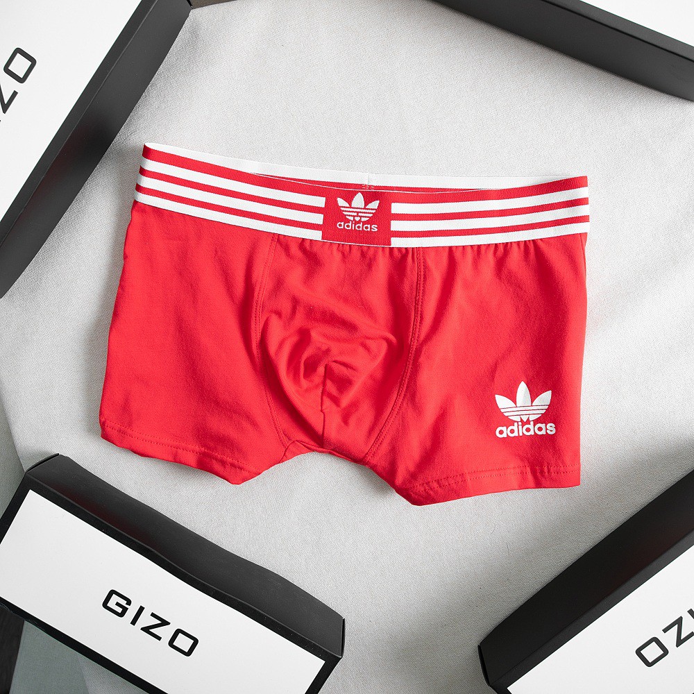 Quần lót nam boxer, quần sịp nam dáng đùi cotton logo 3 lá thêu - DAS01