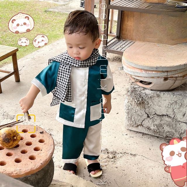 Sét bà ba cho bé  bộ quần áo bà ba chất lụa mềm mại - Sét đồ cho bé mặc đi học, đi lễ chùa, đi chụp hình