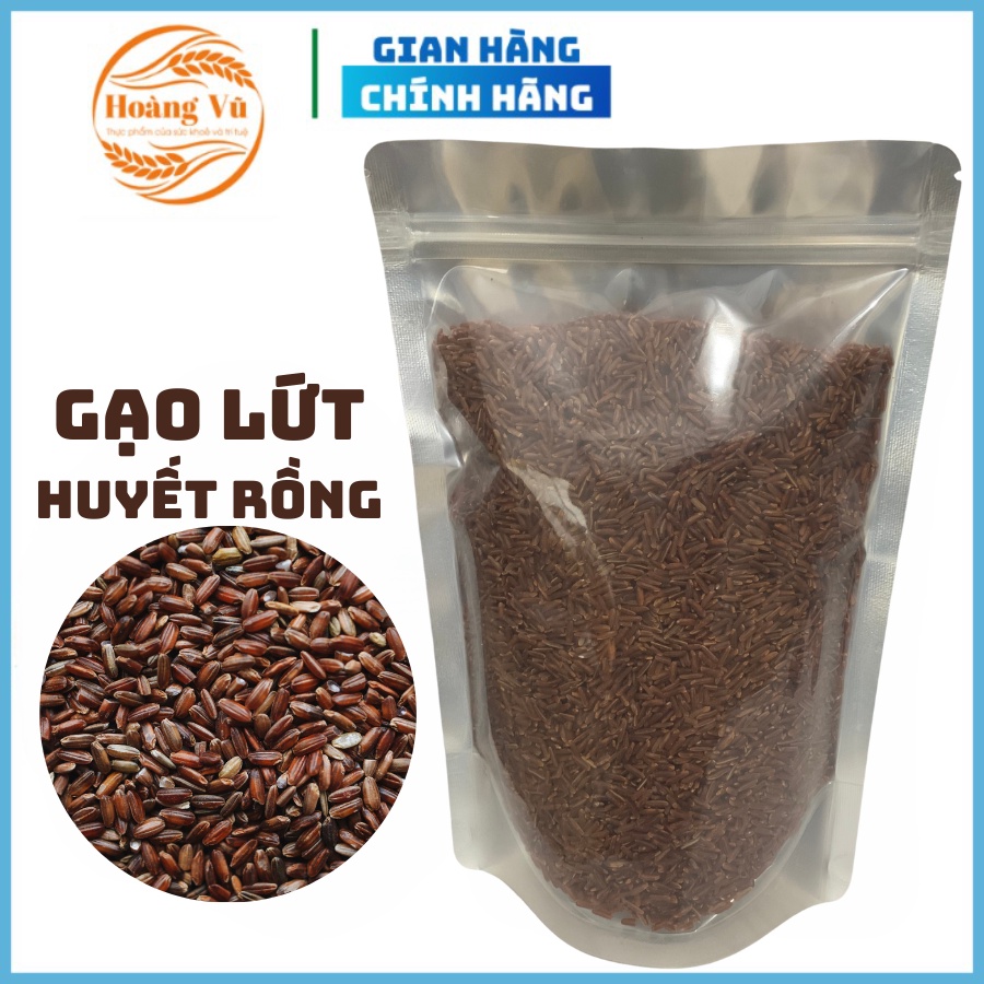 Gạo lứt huyết rồng thơm ngon Hoàng Vũ,gạo lứt ăn kiêng túi 500gr