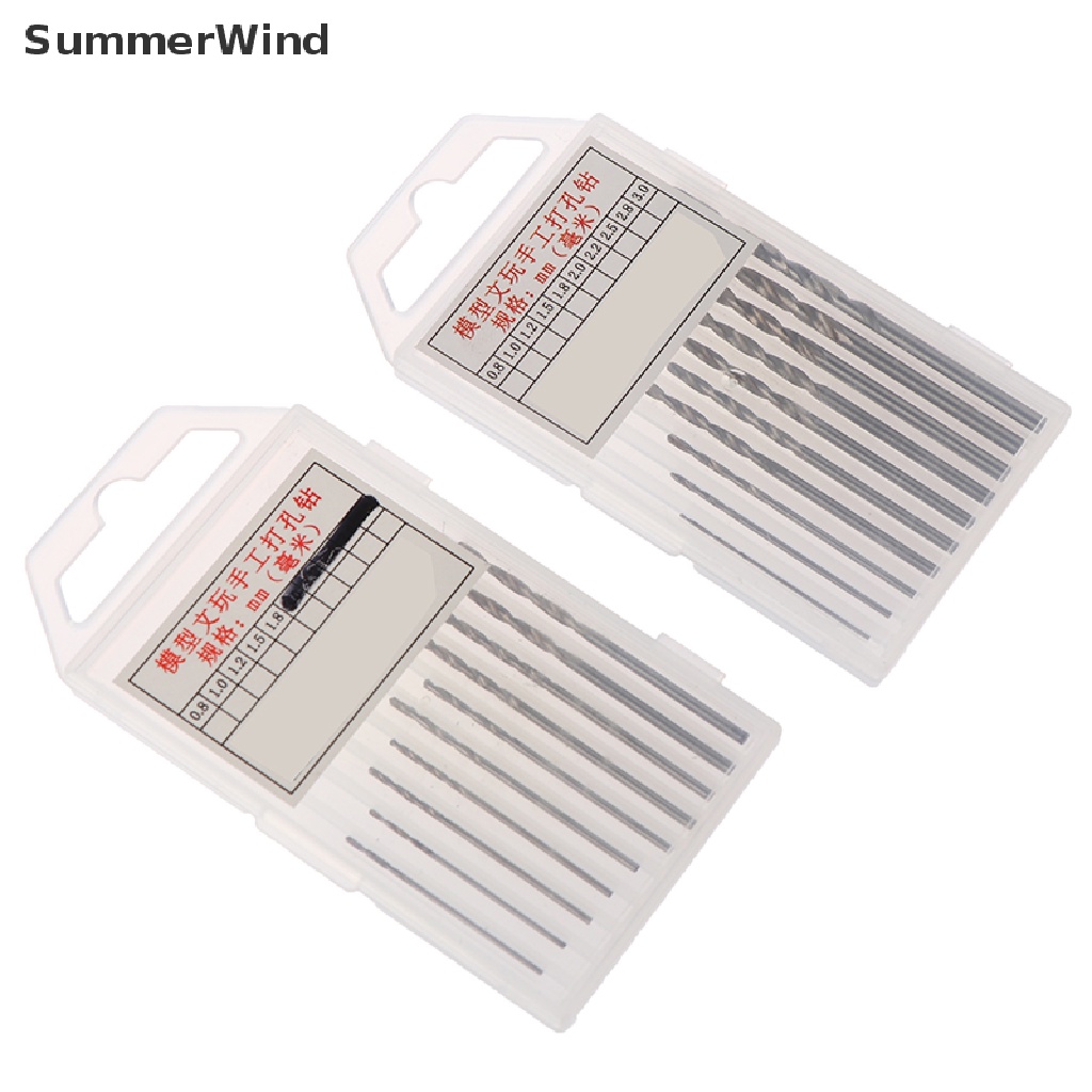 Bộ 10 Mũi Khoan HSS 0.8mm-3.0mm Chất Lượng Cao