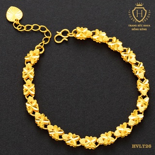 Lắc Tay Hoa Mai, Vòng Tay Nữ Titan Xi Mạ Vàng Non 24k Cao Cấp - Trang Sức Hava Hong Kong