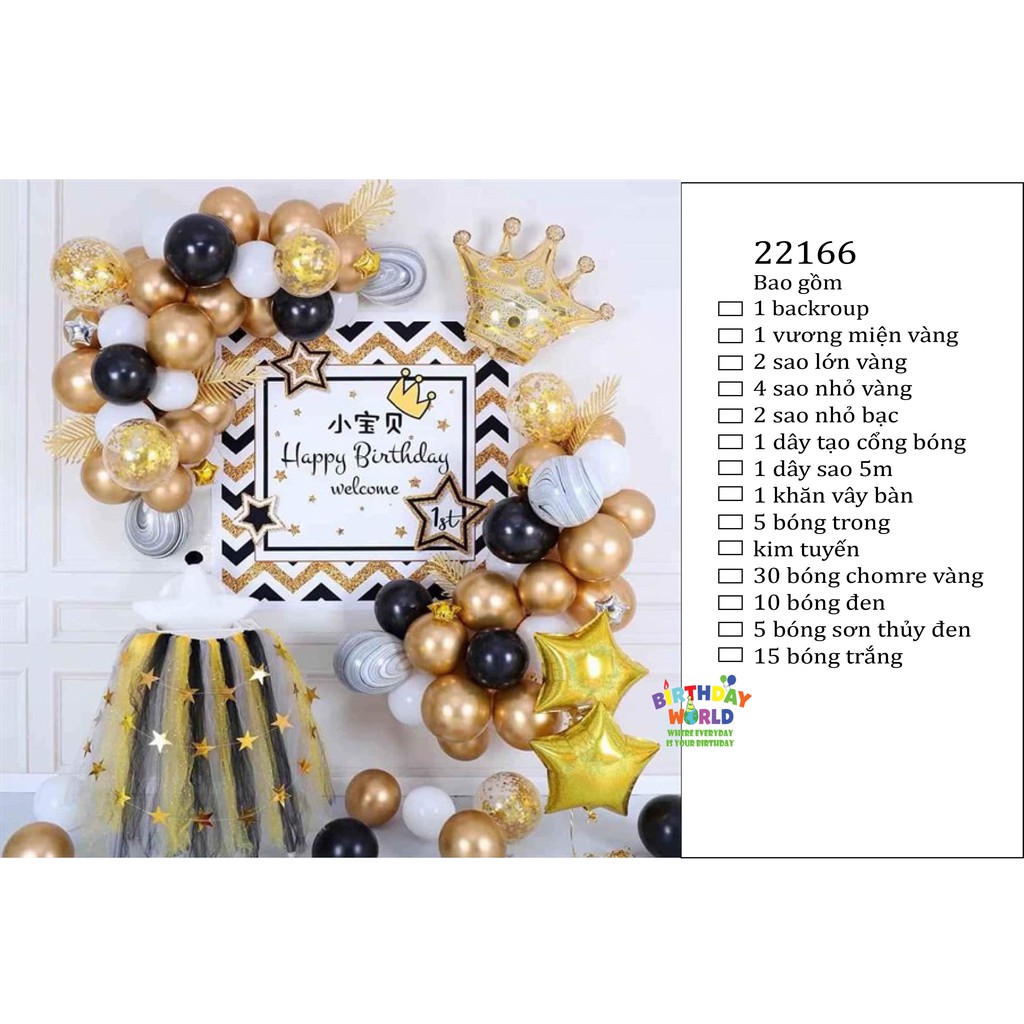 SET BÓNG SINH NHAT - ĐẦY ĐỦ PHỤ KIỆN KÈM PHÔNG IN TÊN TUỔI BÉ | BigBuy360 - bigbuy360.vn