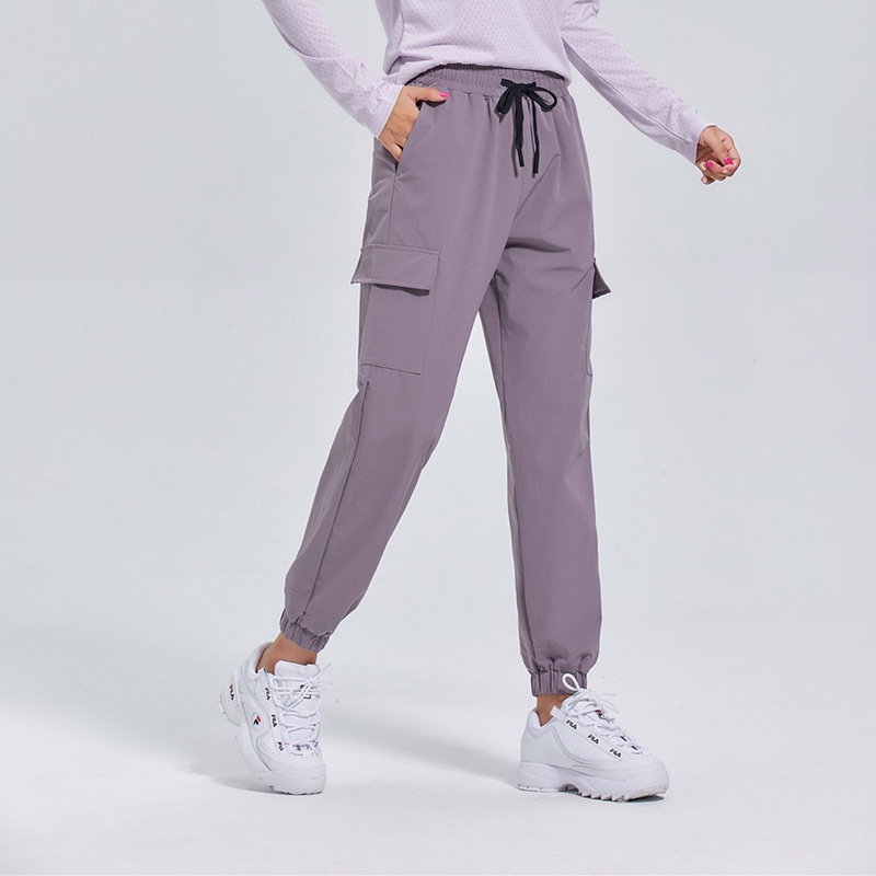 Quần thể thao giải trí lululemon có thiết kế dây rút túi, quần thể dục yoga rộng rãi và thoáng khí e361