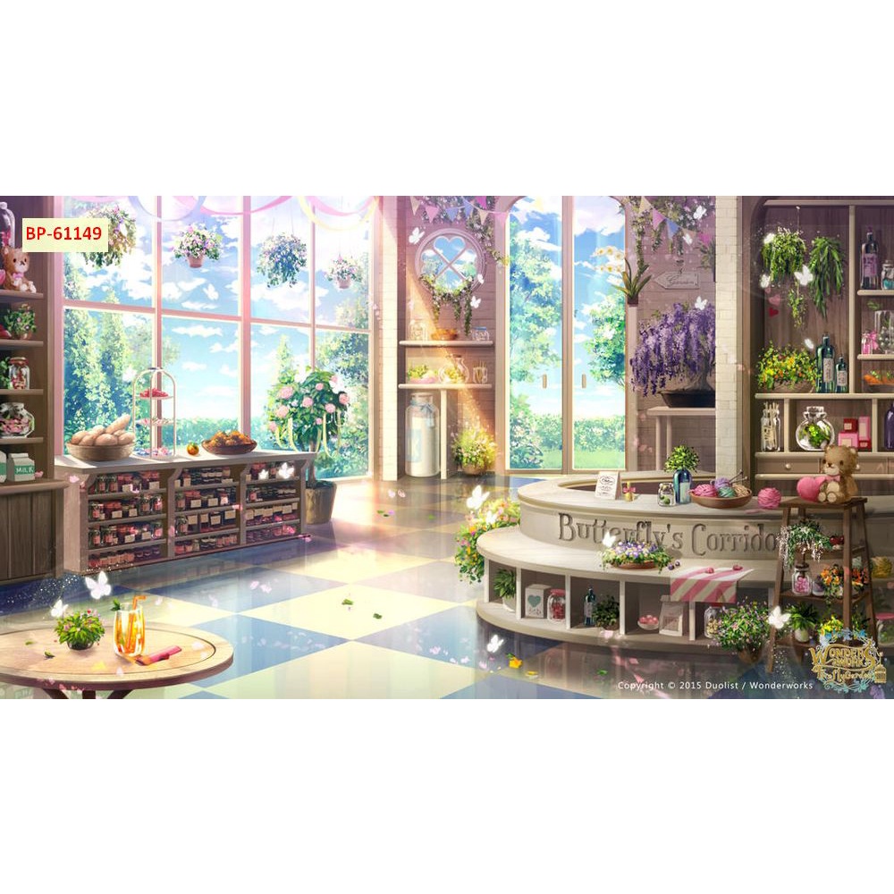 Tranh dán tường Quán Cafe, Trà Sữa, Trang Trí Cửa Hàng 3D khổ lớn