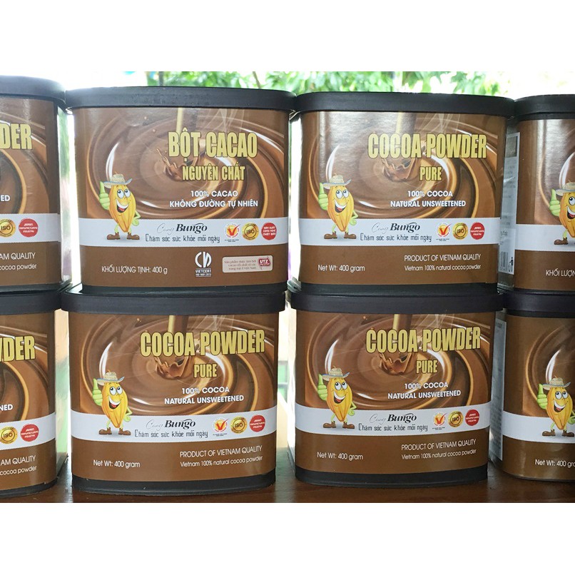 Bột cacao Bungo nguyên chất - Hộp 400g