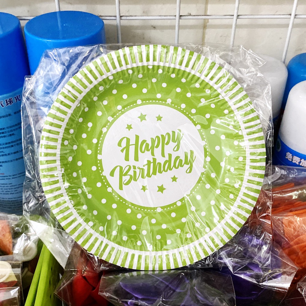 Dĩa Giấy Chấm Bi 19cm - 6 Cái