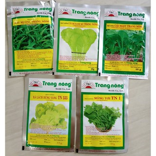 Combo 5 gói hạt giống rau ăn lá dễ trồng hiệu Trang Nông thumbnail