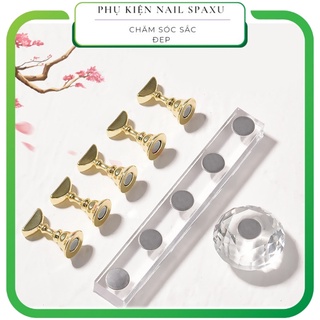 Đế gắn móng giả đế móng nam châm thanh pha lê kim cương kim loại