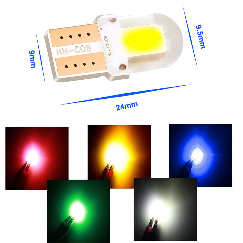 1 Bóng Đèn LED W5W T10 LED 8SMD COB 194 Cho Xe Hơi Xe Tải