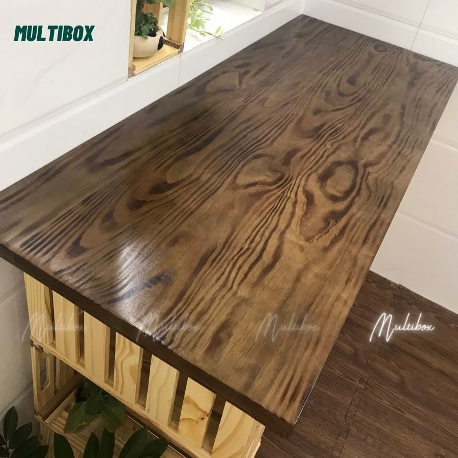 Mặt Bàn Làm Việc Gỗ Thông Mỹ Dài 1m2 / Tấm Gỗ Thông Tự Thêm Chân Bàn Theo Ý Thích