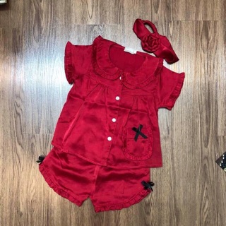Pijama lụa cho bé gái