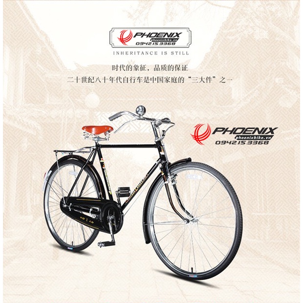 Xe đạp Phượng hoàng cổ PA-18 28 inch xích hộp phanh đũa 2022